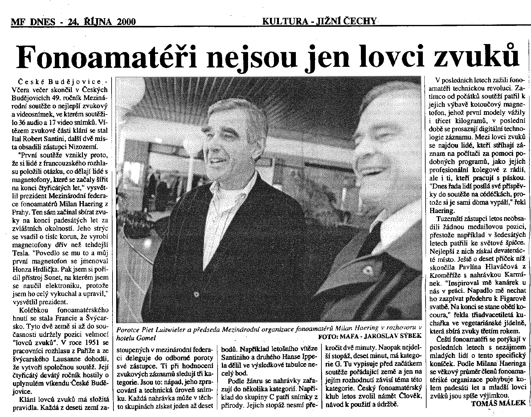 DNES article